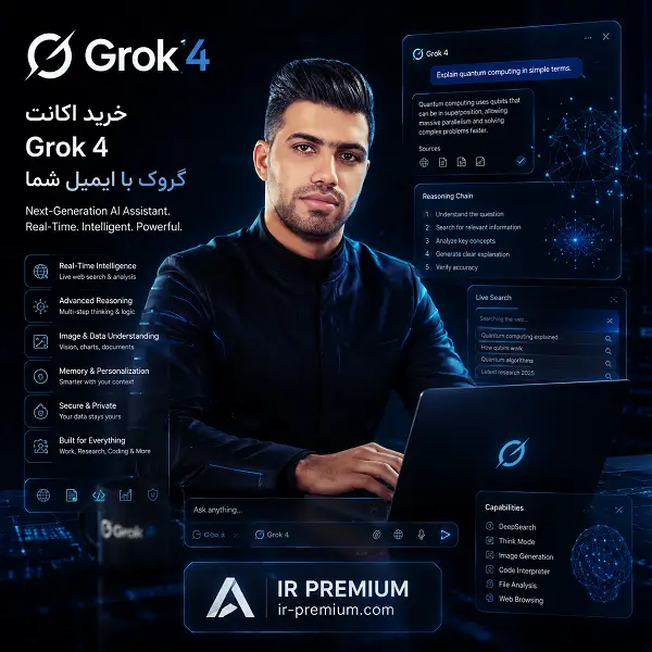 خرید اکانت Grok 4 گروک با ایمیل شما